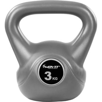 63180 Movit Kettlebell činka, 3 kg, šedá/černá