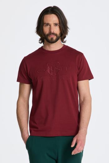 TRIČKO GANT REG TONAL SHIELD SS T-SHIRT PLUMPED RED