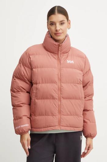 Oboustranná bunda Helly Hansen dámská, růžová barva, zimní, oversize