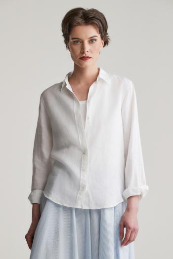 KOŠILE GANT REG LINEN SHIRT WHITE