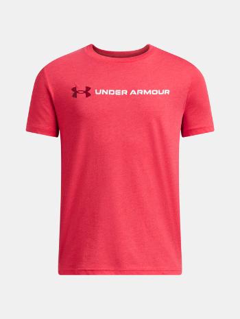 Under Armour UA B Logo Wordmark SS Triko dětské Červená