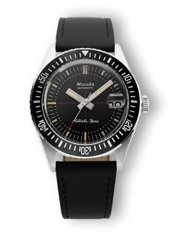 Nivada Grenchen Antarctic Diver 32038A - Black Leather