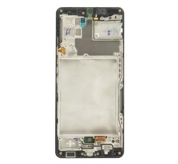 Samsung Galaxy A42 kompatibilis LCD modul kerettel, OEM jellegű, fekete