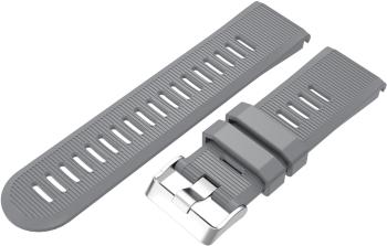 Szíj Eternico Garmin Quick Release 26 Silicone Band Silicone Silver Buckle - szürke