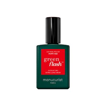 Manucurist Green Flash LED gel na nehty - Poppy Red 15 ml