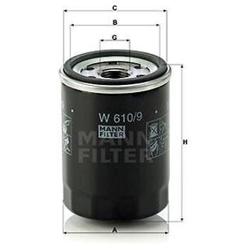 MANN-FILTER W610/9 pro vozy TOYOTA (W610/9)