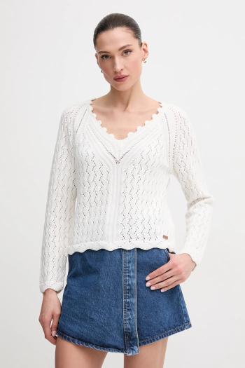 Bavlnený sveter Pepe Jeans OLYA SWEATER dámsky, béžová farba, tenký, PL702288