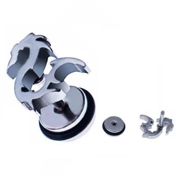 Fake plug do ucha z ocele - esovitý čínsky drak striebornej farby