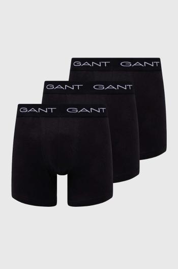 Boxerky Gant 3-pack pánské, černá barva