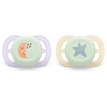 Philips Avent Ultrastart Night 0-2 m dudlík Girl 2 ks