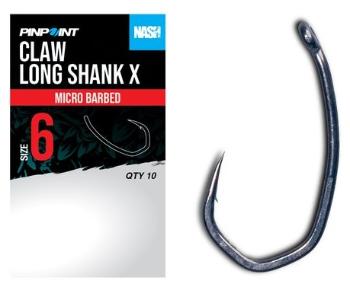 Nash háčiky claw long shank x micro barbed 10 ks - veľkosť 6