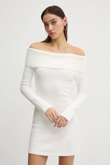 Šaty Hollister Co. béžová farba, mini, priliehavá, KI359-4292