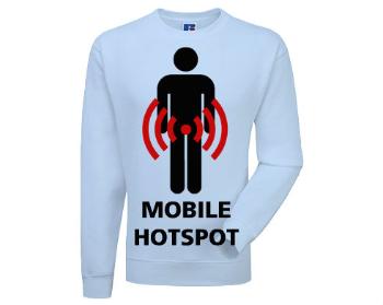 Pánská mikina bez kapuce Mobile Hotspot