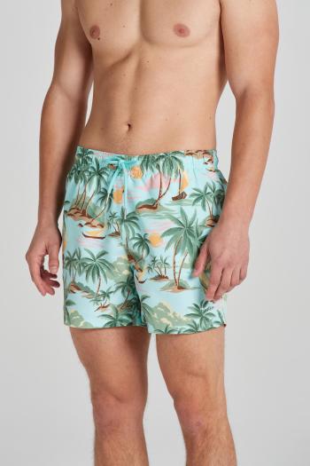 PLAVKY GANT HAWAII PRINT SWIM SHORTS TURQUOISE MIST