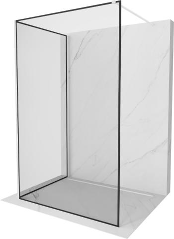 MEXEN/S - Kioto Sprchová zástena WALK-IN 110 x 90 cm, čierny vzor, biela 800-110-212-20-70-090