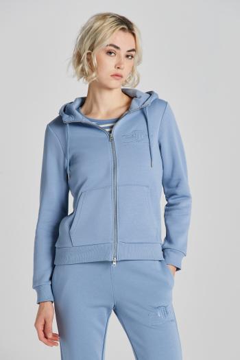 MIKINA GANT REG TONAL SHIELD ZIP HOODIE BLUE WATER