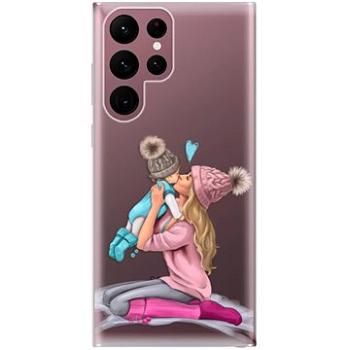 iSaprio Kissing Mom - Blond and Boy pro Samsung Galaxy S22 Ultra 5G (kmbloboy-TPU3-S22U-5G)