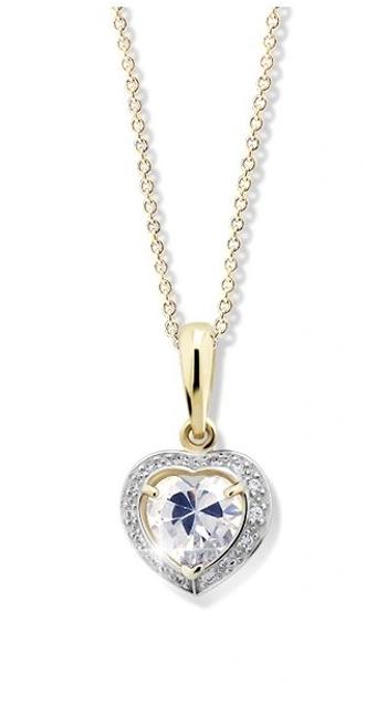 Cutie Jewellery Blyštivý přívěsek ze žlutého zlata se zirkony Z6308-1810-40-10-X-1