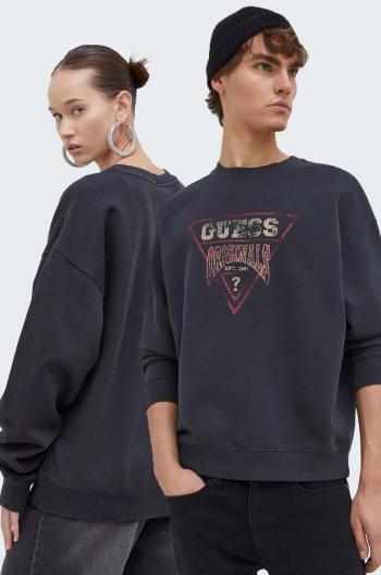 Mikina Guess Originals šedá barva, s potiskem