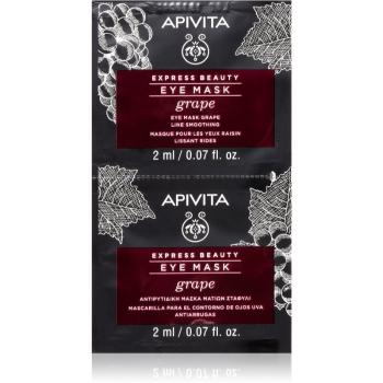 Apivita Express Beauty Line Smoothing Eye Mask Grape oční maska s vyhlazujícím efektem 2 x 2 ml