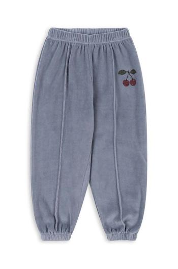 Dětské tepláky Konges Sløjd WALLY SWEAT PANTS GOTS modrá barva, hladké, KS101732