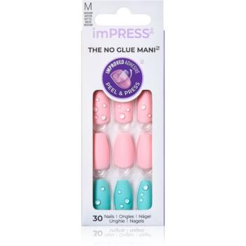 KISS imPRESS The No Glue Mani Medium umělé nehty Dew Drop 30 ks