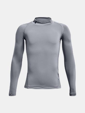 Under Armour UA HG Armour Mock LS Triko dětské Šedá