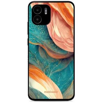 Mobiwear Glossy lesklý pro Xiaomi Redmi A1 - G025G - Azurový a oranžový mramor (5904808527064)