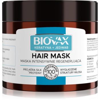Biovax Keratin & Silk regenerační maska pro hrubé vlasy 250 ml