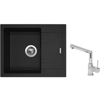 SINKS LINEA 600 N Granblack + SINKS MIX 350P (LI60030NMI350P)