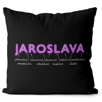 Polštář Ženská jména - NEON (Velikost: 55 x 55 cm, Jméno: Jaroslava)