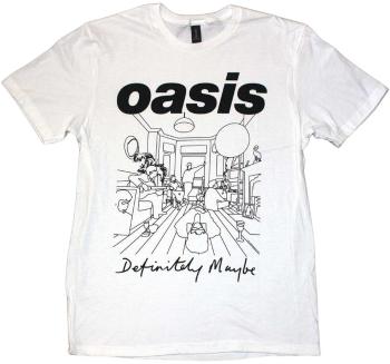 Oasis Tričko Definitely Maybe Line Drawing Unisex White L