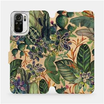 Flip pouzdro na mobil Xiaomi Redmi Note 10s - VP05S Sukulenty (5903516775781)