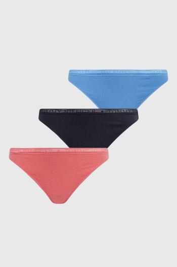 Tanga Tommy Hilfiger 3-pack tmavomodrá barva, UW0UW04890