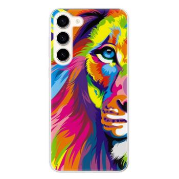 Odolné silikonové pouzdro iSaprio - Rainbow Lion - Samsung Galaxy S23+ 5G