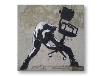 Obraz na plátně ČTVEREC Street ART - Banksy