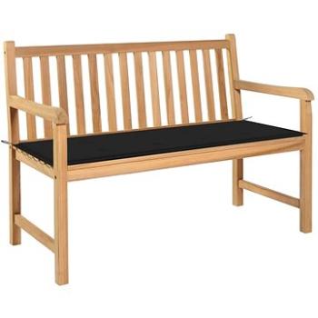 SHUMEE Zahradní lavice s černou poduškou 120 cm teak 3062683 (3062683)