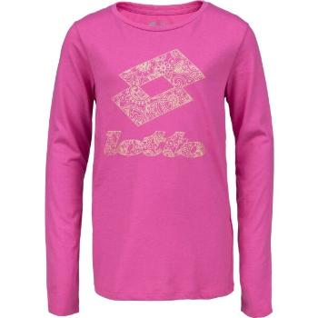 Lotto SMART III LONG SLEEVE TEE Dívčí tričko s dlouhým rukávem, růžová, velikost