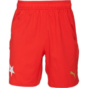 Puma SKS SHORTS PROMO Pánské fotbalové šortky, červená, velikost