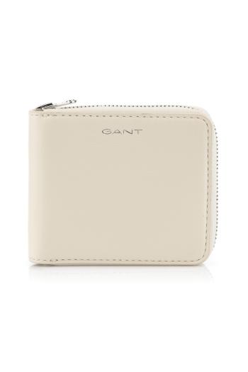 PENĚŽENKA GANT LEATHER ZIP WALLET CREAM