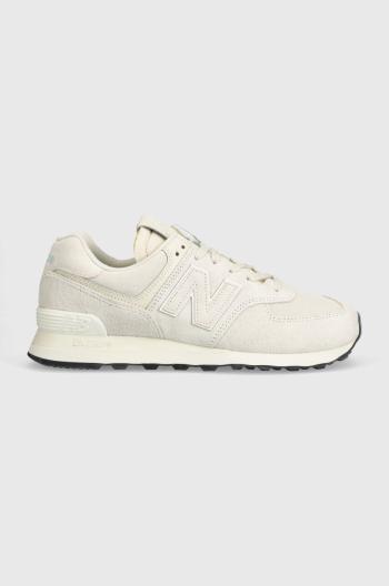 Kožené sneakers boty New Balance 574 béžová barva, U574BSB