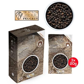 Černý pepř KAMPOT PREMIUM 3 x 20 g, Peugeot