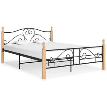 Shumee Bed Frame Black Metal 160x200 cm, 324943 (324943)