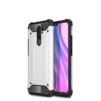 TOUGH Ochranný kryt Xiaomi Redmi 9 strieborný