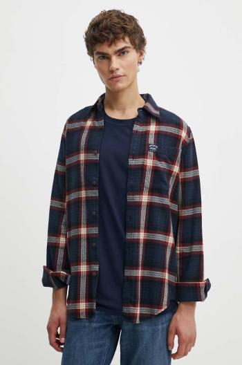 Bavlněná košile Superdry tmavomodrá barva, regular, s klasickým límcem, M4010727A-C1P