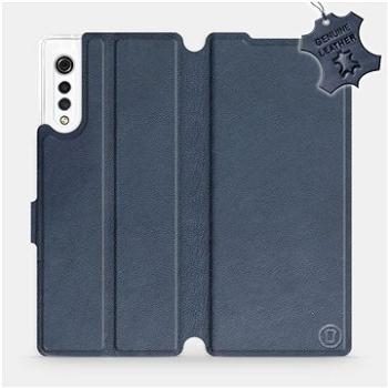 Flip pouzdro na mobil LG Velvet - Modré - kožené -   Blue Leather (5903516302642)