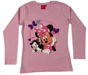 Podmix Dívčí tričko s dlouhým rukávem - Minnie Mouse růžové Velikost - děti: 98