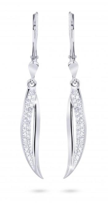 Cutie Jewellery Stylové náušnice z bílého zlata s třpytivými zirkony Z8046-55-10-X-2