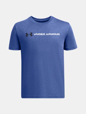 Under Armour UA B Logo Wordmark SS Triko Modrá