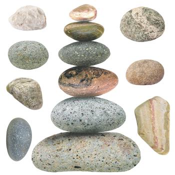 Samolepicí dekorace Stones, 30 x 30 cm